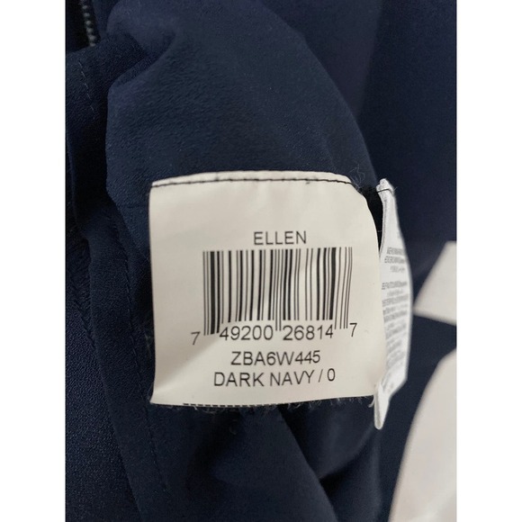 BCBG MAXAZRIA Women's Ellen Dress Navy Blue Sleeveless Peplum Front Zipper - Picture 10 of 10